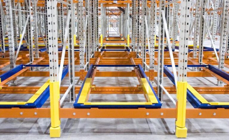 push back rack system - trimet storage solutions